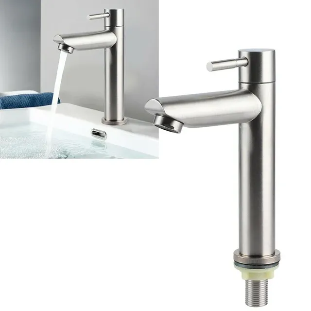 Mitigeur lavabo haut monocommande acier inoxydable… – vue 3