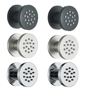 Pulvérisateur de douche SPA chromé, Jet corporel de douche, Jets de Massage ronds, Jets de douche d’installation dissimulés en laiton Pulvérisateur de douche SPA chromé, Jet corporel de douche, Jets de Massage ronds, Jets de douche d’installation dissimulés en laiton