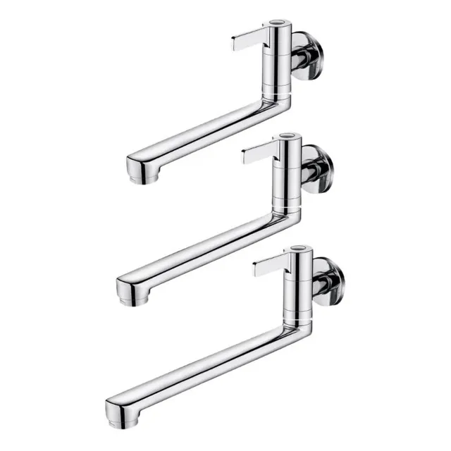 Robinet mitigeur mural monocommande laiton chrome bec… – vue 2