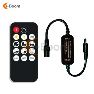 DC5 ~ 24V 6A LED variateur LED pilote commutateur de commande Module contrôleur de luminosité interrupteur d&rsquo;éclairage télécommande sans fil à distance