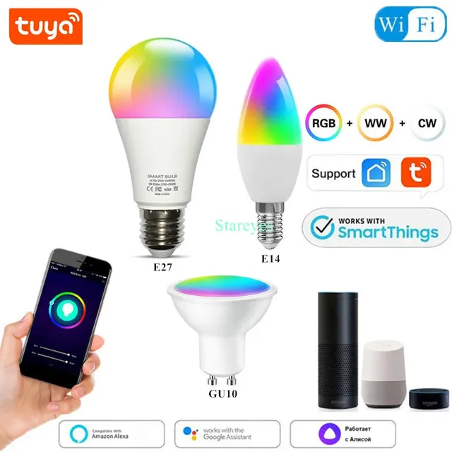 Tuya Smart WiFi Zigbee RGB CCT inda Ampoule LED – vue 2
