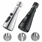 Filtre vaporisateur arc-en-ciel pour la maison, extension flexible, prévention des éclaboussures, économiseur d&rsquo;eau, 3 modes