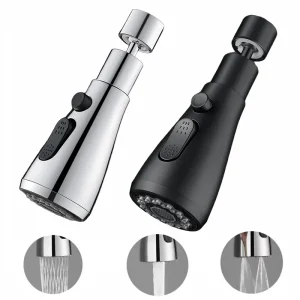 Filtre vaporisateur arc-en-ciel pour la maison, extension flexible, prévention des éclaboussures, économiseur d’eau, 3 modes Filtre vaporisateur arc-en-ciel pour la maison, extension flexible, prévention des éclaboussures, économiseur d’eau, 3 modes