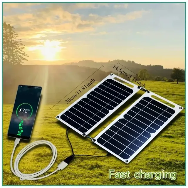 Le panneau solaire peut être fixé au sac à dos 5-35W USB… – vue 3