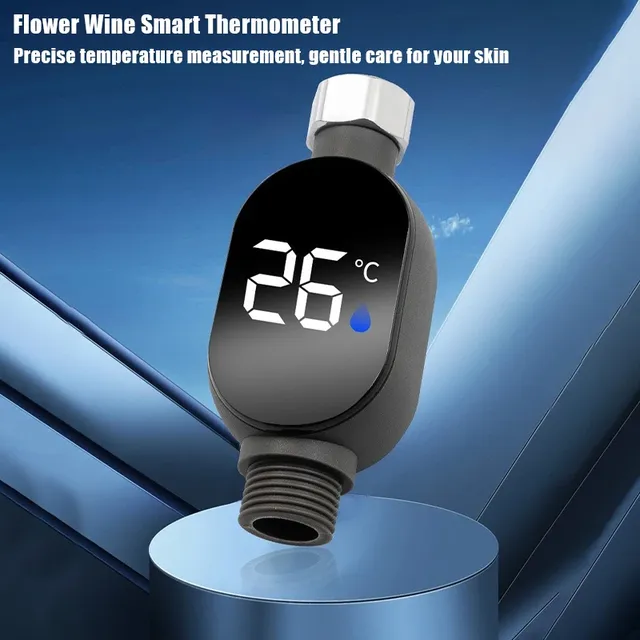 Thermomètre numérique robinet douche écran LED blanc… – vue 4