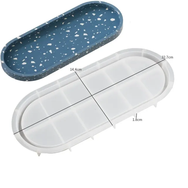 Moules en silicone à plateau ovale pour béton – vue 2
