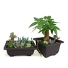 Lot cinq pots carrés rectangulaires plastique surface… – vue 5