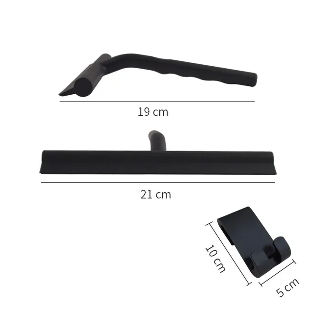 Raclette douche silicone souple compacte noir blanc gris… – vue 5