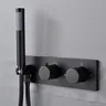 Ensemble douche or brossé thermostatique mural encastré… – vue 4