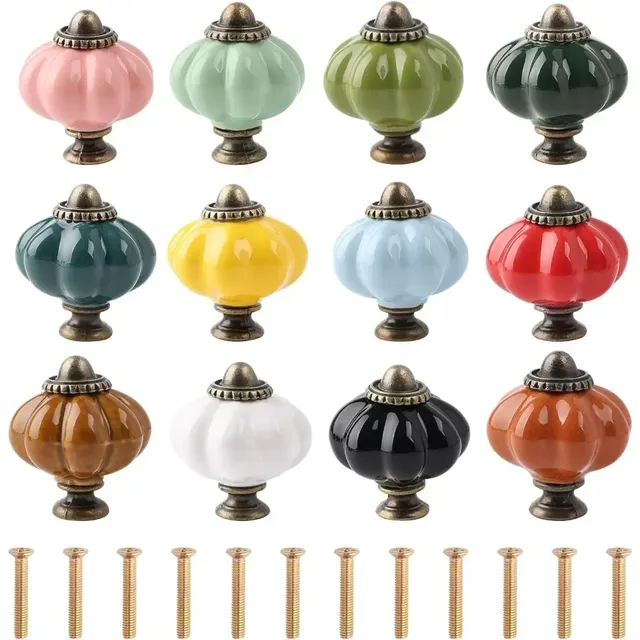 1/12 pièces boutons d'armoire citrouille armoires de…
