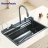 Ensemble d'évier de cuisine multifonctionnel en acier… – vue 1
