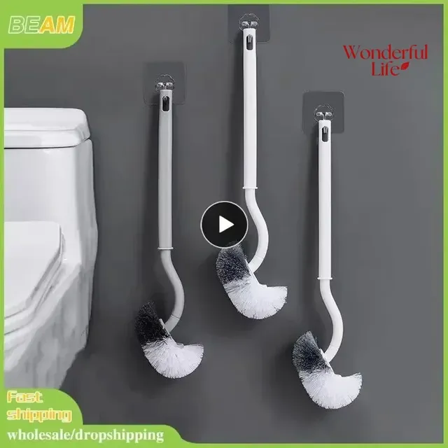 Brosse courbe de toilette murale de type S – vue 5