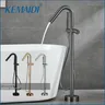 Robinet baignoire autoportant pied noir mat laiton… – vue 2