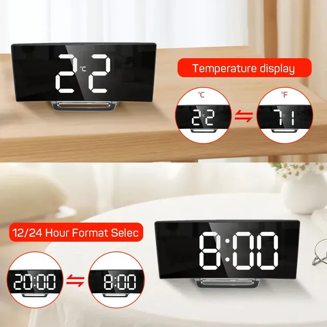 Réveil électronique conception silencieuse LED numérique… – vue 4