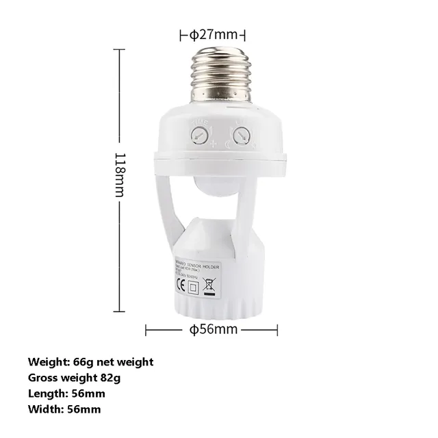 Support d'ampoule avec capteur de mouvement intelligent… – vue 4