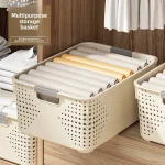 Panier de rangement de cuisine, organisateur de bureau à domicile, boîte de rangement de collations pour jouets, chambre à coucher, salle de bains, salon, panier polyvalent en plastique PP