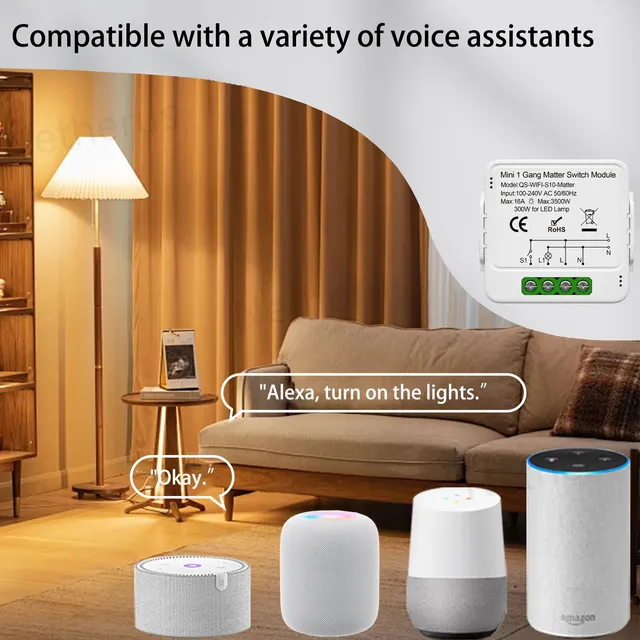 Matter WiFi Module de commutation intelligent relais… – vue 5