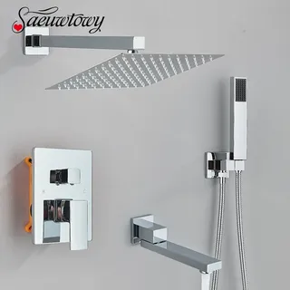 Robinet de douche dissimulé chromé