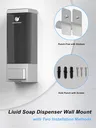 Distributeur savon liquide mural rechargeable plastique… – vue 3