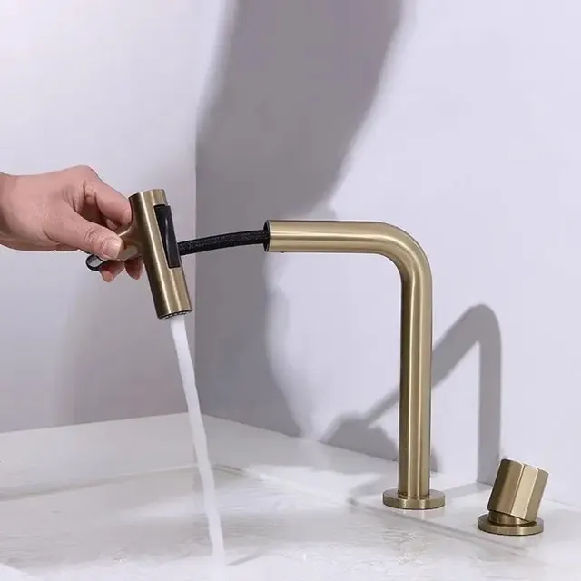 Robinet de lavabo extractible à poignée unique – vue 3