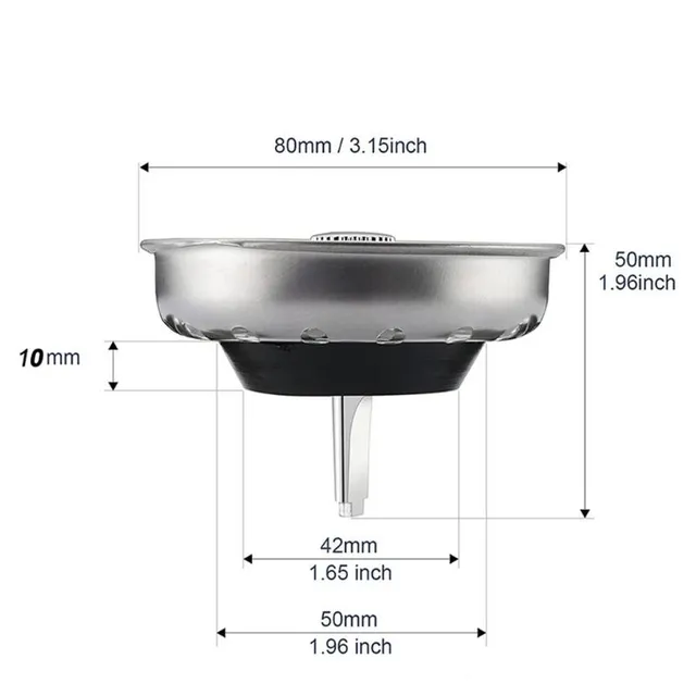 Filtre évier cuisine crépine acier inoxydable brossé… – vue 4