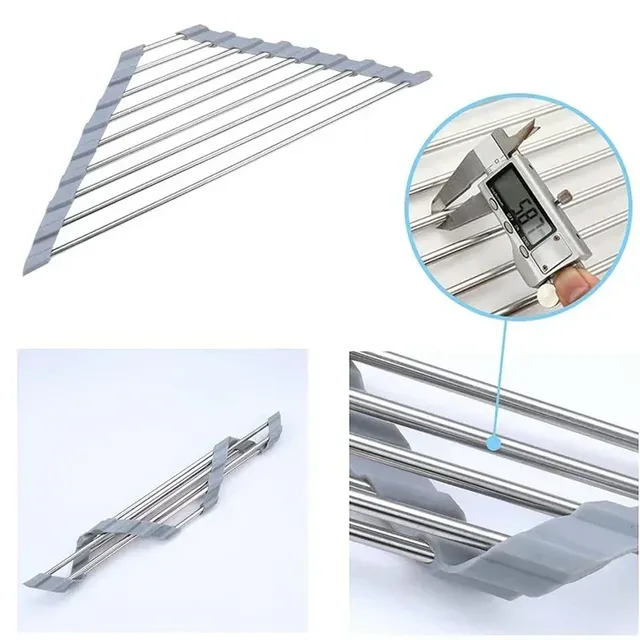 Égouttoir triangulaire pliable évier cuisine surélevé… – vue 5