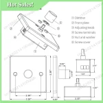 -FDDT RV variateur de lumière panneau de commande de commutateur de lumière 12-24 V 5A variateur PWM universel variateur basse tension