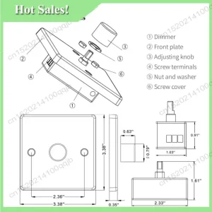 -FDDT RV variateur de lumière panneau de commande de commutateur de lumière 12-24 V 5A variateur PWM universel variateur basse tension -FDDT RV variateur de lumière panneau de commande de commutateur de lumière 12-24 V 5A variateur PWM universel variateur basse tension