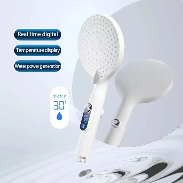 Pommeau de douche LED portatif à affichage numérique de… – vue 5