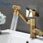 Robinet de salle de bains Antique à affichage numérique Intelligent, robinet de lavabo à LED mélangeur chaud et froid, salle de bains en laiton, robinet de vanité