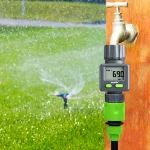 Débitmètre d&rsquo;eau numérique 3/4 « , robinet d&rsquo;extérieur, tuyau de jardin, taux de consommation d&rsquo;eau RV L/Gal, écran rabattable, arrosage et Irrigation