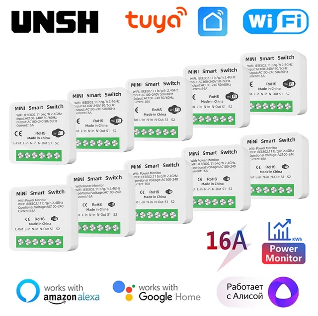 Commutateur intelligent WiFi Tuya 16A