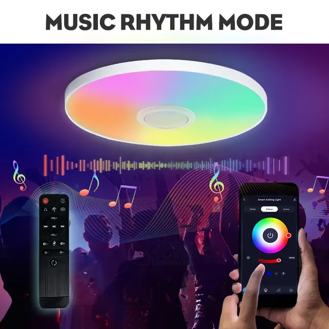 Plafonnier LED intelligent avec haut-parleur – vue 5