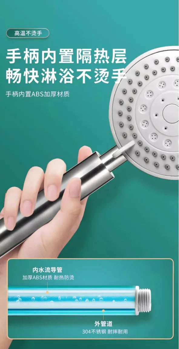 Pommeau de douche en acier inoxydable 304 – vue 4