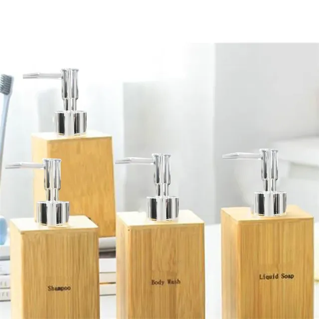 Distributeur savon liquide bambou pompe chromée… – vue 4