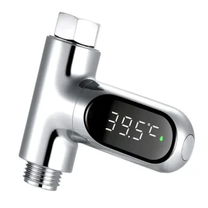 Thermomètre de douche, thermomètre d&rsquo;eau de douche à affichage numérique LED, 0 ~ 100 ℃   Thermomètre d&rsquo;eau de bain pour bébé avec 360 °   Écran rotatif
