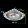 Lavabo triangulaire en acier inoxydable – vue 5
