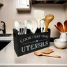 Organisateur ustensiles cuisine bois peint effet vieilli… – vue 2