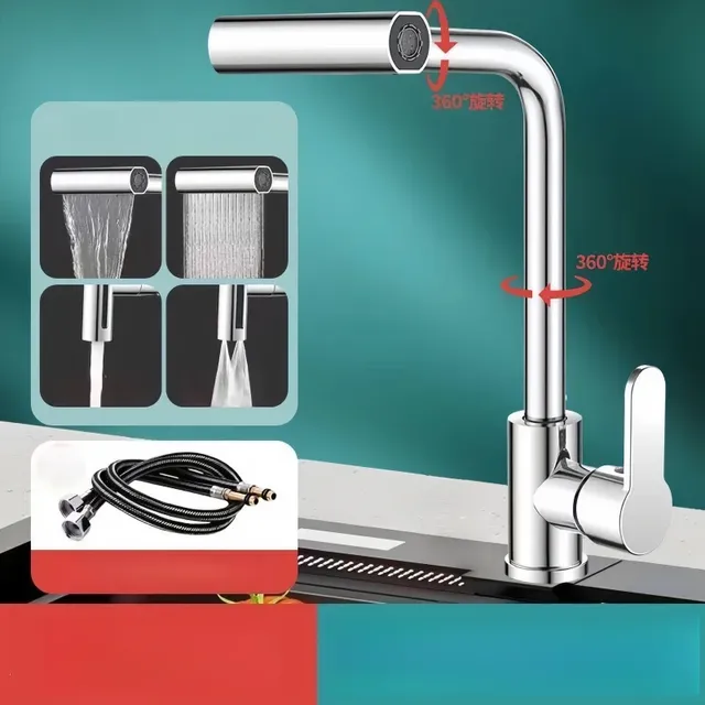 1080 ° Robinet de lavabo mécanique rotatif pour salle de… – vue 6