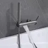 Robinet de baignoire en laiton cascade or brossé – vue 2