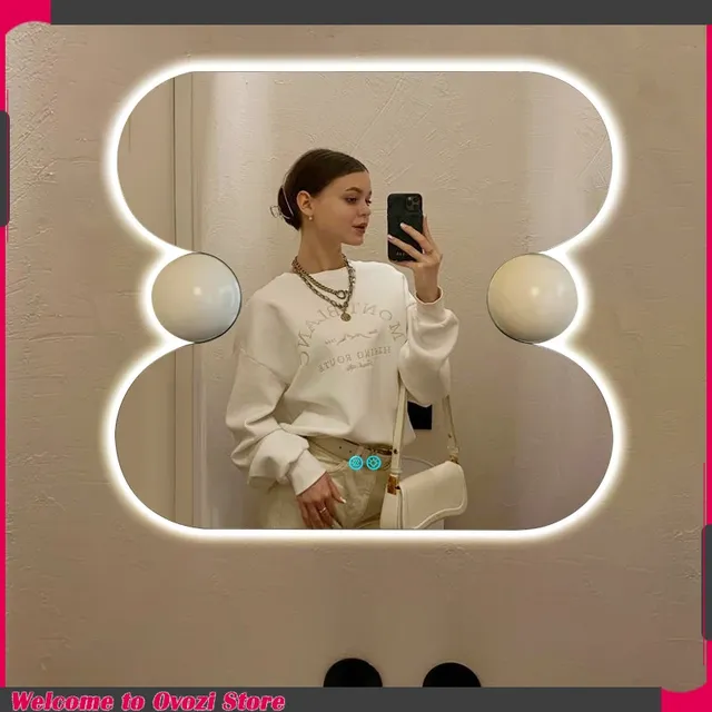 Miroir d'accent Led Design de luxe nordique salon…