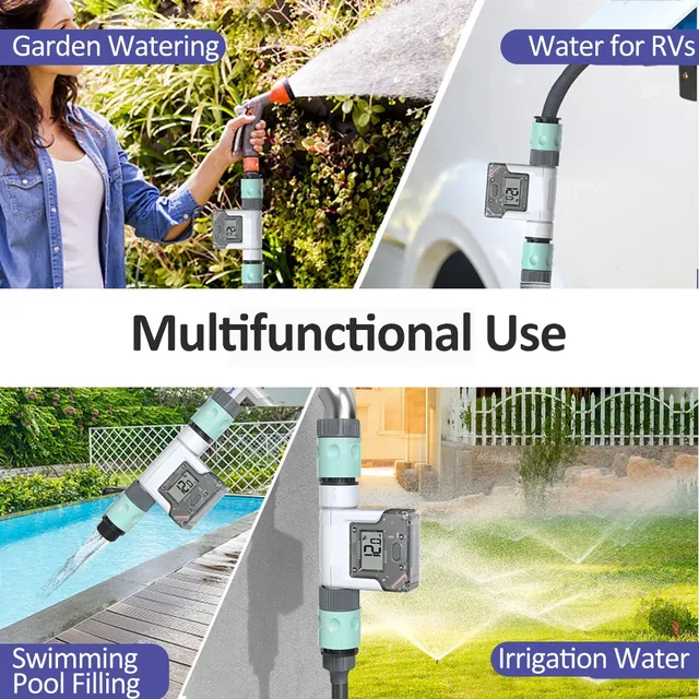 Débitmètre d'eau Wi-Fi pour tuyau d'arrosage – vue 6