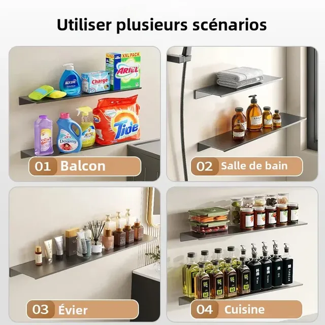 Accessoires de salle de bain Espace Aluminium Noir… – vue 5