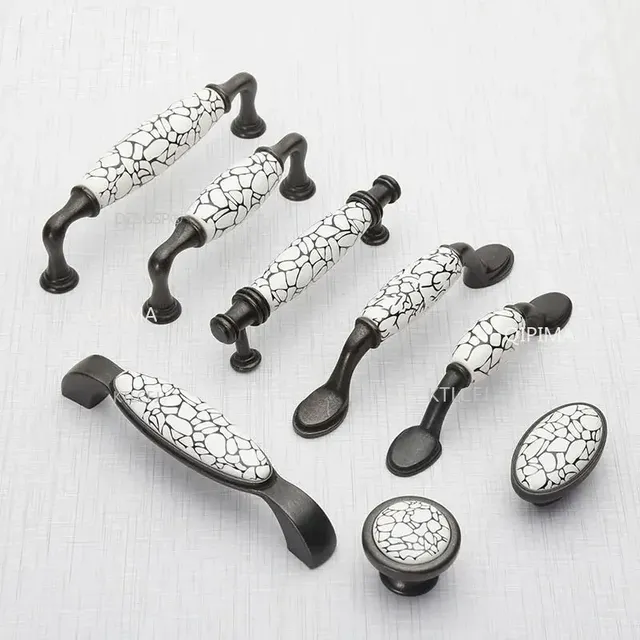 Bouton de cuisine en céramique moderne noir blanc… – vue 5