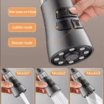 360 °   Extension universelle de robinet de cuisine avec fonction de filtre, aérateur, filtre anti-éclaboussures, buse de barboteur de robinet de lavabo, aérateur