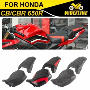 WOLFLINE CBR650R CB650R coussin de siège passager et coussin de selle de passager avant arrière pour Honda CB650R CBR650R 2019-2023 WOLFLINE CBR650R CB650R coussin de siège passager et coussin de selle de passager avant arrière pour Honda CB650R CBR650R 2019-2023