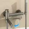 Robinet de baignoire mural en laiton – vue 3