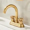 Robinet de lavabo de salle de bains en laiton Antique… – vue 4