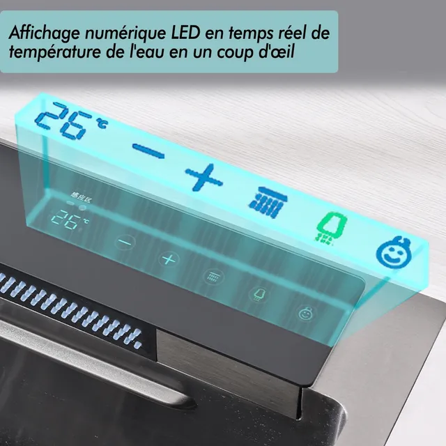 Robinet de cuisine en acier inoxydable 304 – vue 5