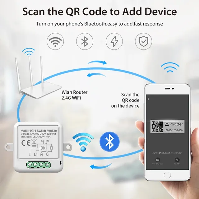 Module interrupteur intelligent WiFi relais domotique… – vue 2
